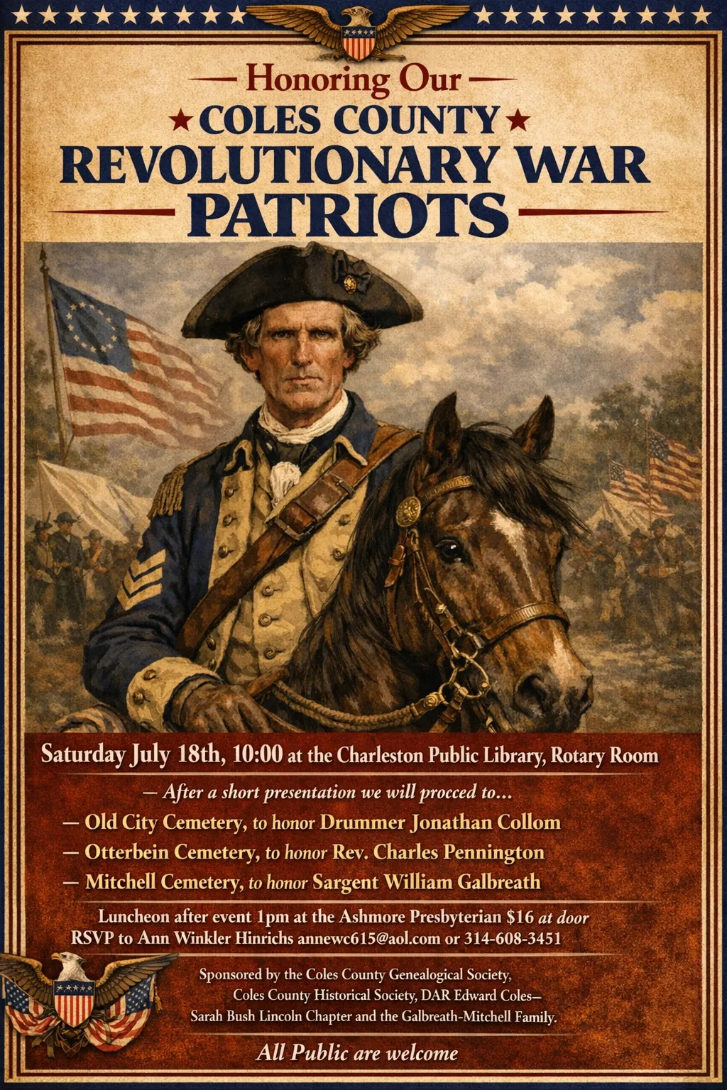 You are currently viewing Honoring our Coles County Revolutionary War Patriots